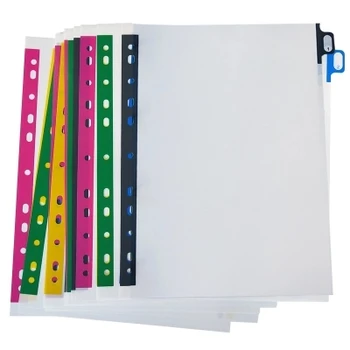 A4 eticheta de separare index de hârtie 11 gauri de plastic volante de sortare hârtie fișier marcaj de sortare hârtie 20pieces