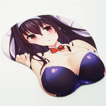 Kasumigaoka Utaha Anime 3D Sânii Mouse pad cu GEL de Silicon Încheietura restul Dimensiuni 26*22cm Original 2WAY