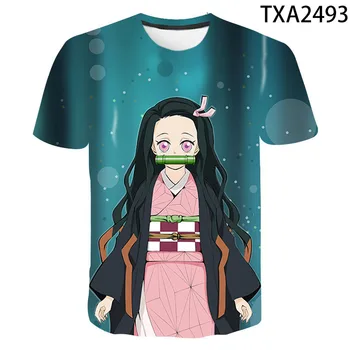 2020 Nou Demon Slayer T-shirt Anime Tricouri Barbati Femei Copii Streetwear Cool 3D Imprimate Topuri de Desene animate Amuzante Kimetsu Nu Yaiba Tee