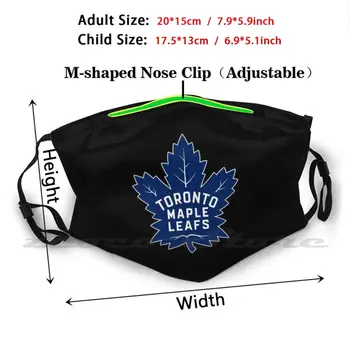 Maple Leafs , Toronto Masca Cârpă Lavabil Filtru DIY Pm2.5 Copii Adulti Toronto Echipa Sua Ne Canada Sport Hochei Pe Gheață Liga