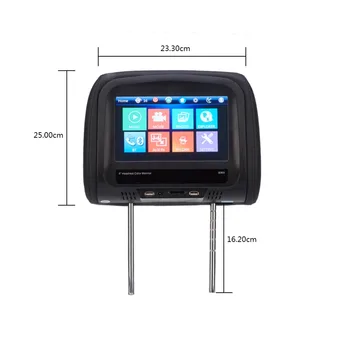8 Inch HD Mașină de Perna Monitor Interior MP5 Player Tetiera Monitor Suport Bluetooth IR FM cu Touch Screen Accesorii Auto