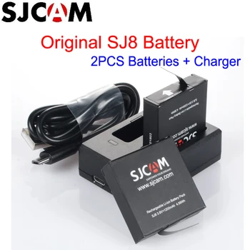 Original SJCAM SJ8 Baterie ( 2 buc Baterii + Incarcator Dual ) 1200mAh baterie Reîncărcabilă Li-ion Baterie pentru SJCAM SJ8 de Acțiune aparat de Fotografiat