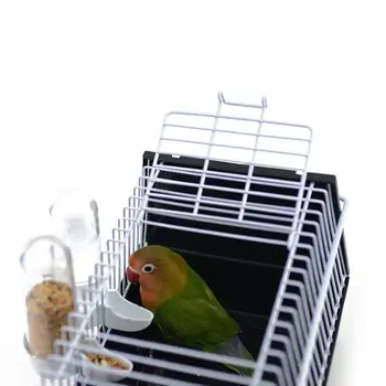 Portabil Colivie Papagal Pasăre De Colivie Călătorie În Aer Liber Transportator Cu Două Alimentatoare Pentru Bujor Pic De Soare Pasarea Papagalul Alimentare Cușcă