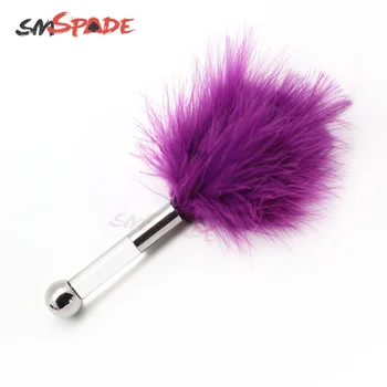 Negru/rosu/roz/mov pene de struț delicată,flirtează pene reale indrumator pentru cupluri, sticla vibrator se ocupe cu D:1.5cm