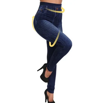 În 2020, Noi Femeile Elastic Jean Jambiere Pantaloni Cu Talie Înaltă Slim Push-Up Fără Sudură Creion Pantaloni Denim Pantaloni Casual