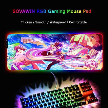 XGZ nici un Joc Nu Viata Gaming Mouse Pad RGB Mari Mouse Pad Gamer Anime Mouse-ul Mat de Calculator Mousepad Led Backlight Keyboard Birou Mat