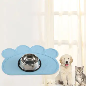 HobbyLane 30x40cm Desene animate Laba Forma Nealunecoase Pad Silicon rezistent la apa de Companie Mat Gunoi pentru Câini Hrănire Pisica Accesorii