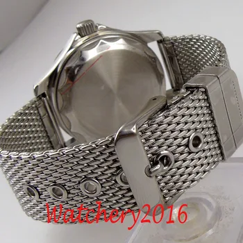 41mm Bliger Sticlă de Safir Cadran Negru Bezel Ceramica din Oțel Inoxidabil NH35 Miyota 8215 Automatic Mens Watch