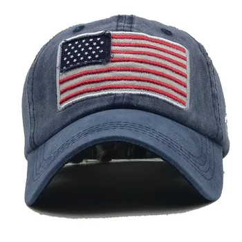2020 Noi de Vânzare Fierbinte Spălat Retro Litere Șapcă de Baseball Versatil, Elegant TIP FEMEI Steagul American Capac de Bumbac 6 Culori