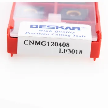 10BUC DESKAR CNMG120404 LF3018 CNMG120408 LF3018 CNC de Cotitură Instrumente Insertii Carbură de Strung de Tăiere Pentru Cazul de Fier
