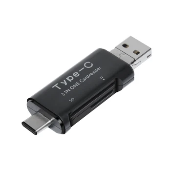Tip C USB 2.0 Cititor de Card TF/SD USB Micro USB Adaptor 3 in 1 Tip C OTG Card Reader Pentru Telefon Samsung Android