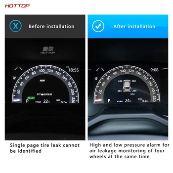 Smart Auto TPMS Monitorizare a Presiunii în Pneuri Sistem Digital LCD de Bord Afișa Automat de Alarmă de Securitate Pentru Toyota Rav4 2019 2020 Xa50