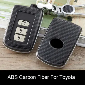 Fibra de Carbon Mașină de Caz-Cheie Pentru Toyota Auris, Corolla, Avensis Verso Yaris Aygo Scion TC IM 2016 CHR Corolla, RAV4 Avalon prado