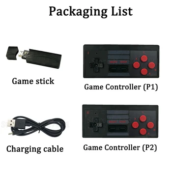 USB Wireless 4K Portabil TV Consolă de jocuri Video Construi În 628 De Joc Clasic de 8 Biți Video Mini Consola Suport pentru Ieșire HDMI Dropshipp