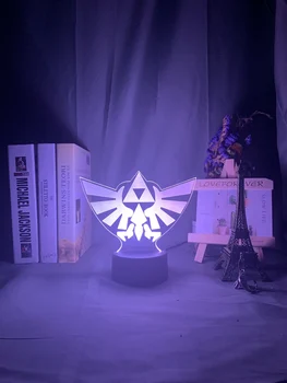 Jocul The Legend Of Zelda Triforce Led Noapte Lumina Rece Camera De Studiu Decorative De Iluminat Multi-Culoare Schimbare Lampă De Birou Eveniment Premiul