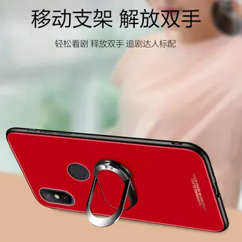 Pentru Xiaomi Redmi Nota 7 6 5 Pro Caz Greu Temperat Pahar Cu Suport Inel Magnet Proteja Capacul din Spate Caz pentru xiaomi redmi nota 7