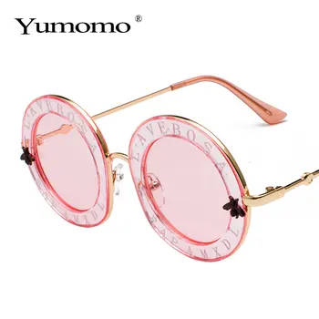 Ochelari de soare rotund Retro doamnelor 2019 brand designer de Albine Epocă ochelari de soare UV400 damele de lux, Oculos Gafas De Sol