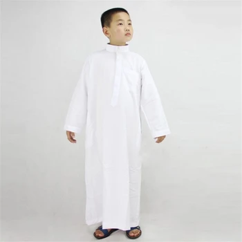 Copii Islamice Îmbrăcăminte pentru Băieți Jubba Echipa Băiat Musulman Costum de Haine Abaya Dubai Arabe Haine Caftan Eid Rugăciune Echipa 30-52
