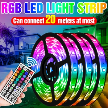RGB LED Strip Lumina 5050 SMD Impermeabil Benzi Flexibile Lampa DC12V Panglica Banda 5M 10M 15M 20M Fita Bandă LED Diode NOI, UE, UK Plug