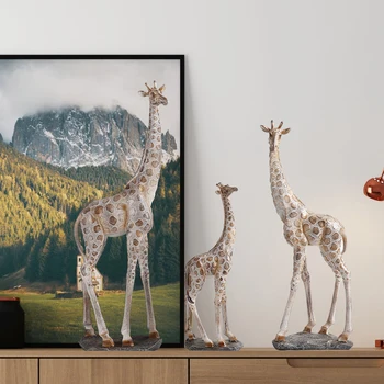 Minimalist Modern girafa statuie decor acasă decorare fereastră meserii display
