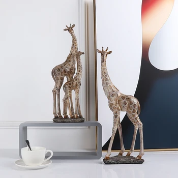 Minimalist Modern girafa statuie decor acasă decorare fereastră meserii display