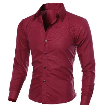 JODIMITTY 2020 Primăvară Long Sleeve Shirt Pentru Barbati Solid Slim Bază de Turn-down Guler Rochie de Afaceri Tricouri Camisas Masculina