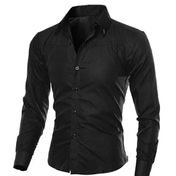 JODIMITTY 2020 Primăvară Long Sleeve Shirt Pentru Barbati Solid Slim Bază de Turn-down Guler Rochie de Afaceri Tricouri Camisas Masculina