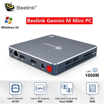 Beelink Gemeni M Mini PC Windows 10 TV BOX 4GB 8GB J4125 Intel Lac Refresh Procesor 1000M LAN 5.8 G WIFI bluetooth