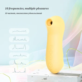 Suge vibratorul pentru femei desene animate silicon g-spot Stimulator clitoris 10-frecvența pulsului Biberon fraier Adult Jucarii Sexuale Pentru Femei