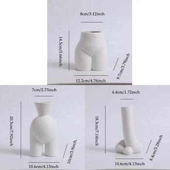 Fierbinte De Vânzare Ceramice Moderne Body Art Meserii Vaza De Flori Uscate Aranjament Ghiveci Living Home Decor Ornamente