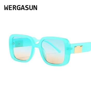 WERGASUN de Lux Pătrat ochelari de Soare pentru Femei Brand Designer Cadru Retro Ochelari de Soare Femei Vintage Gradient de sex Masculin Oculos Feminino