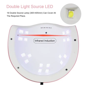54W UV/LED Lampa de Unghii Cu 36 Buc Led-uri Pentru Uscare UV Gel lac de Unghii Uscator Cu Detectare Automată Ecran LCD Lampă de Unghii Manichiura Instrumente
