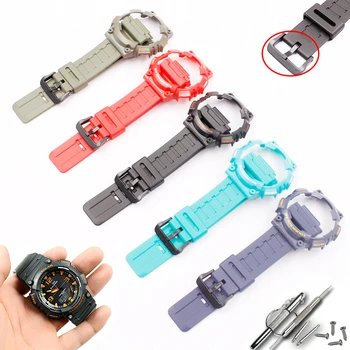 Accesorii ceas pentru Casio curea rasina AQ-S810W AQS810WC pin cataramă de bărbați și femei sport, curea silicon caz 18mm