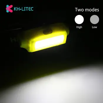 2 Moduri de COB LED Far de Încărcare USB Lanterna Cap 3800 de Lumeni Built-in Baterie Faruri Portabil Camping Pescuit Lampa