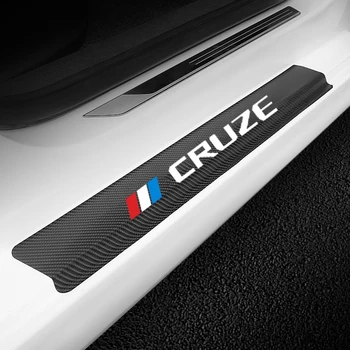 Pentru Chevrolet Cruze 2011 2012 2013-2020 Accesorii 4buc Fibra de Carbon Mașină Pragului de Ușă Garda de Piele Protector Autocolante, Decalcomanii