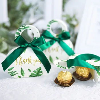 Pădure verde, stil cutie de cadou mulțumesc cutie de bomboane de evenimente petrecere nunta favoruri reveni Baby shower cadou caseta ziua de Paști
