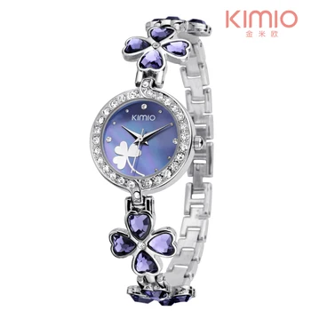 KIMIO de Lux Brand de Lux Femei de Cuarț Ceasuri Trifoi Cadran Naturale De Pe Stradă Cu Cuarț Ceasuri de mana
