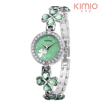 KIMIO de Lux Brand de Lux Femei de Cuarț Ceasuri Trifoi Cadran Naturale De Pe Stradă Cu Cuarț Ceasuri de mana