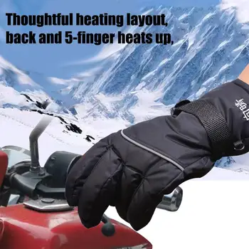 Speciale de Încălzire Mănuși Pentru 12V Motocicleta Păstra Cald În timpul Iernii Impermeabil Inteligent de Control al Temperaturii Ciclism Electric Mănuși