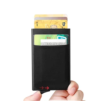 Anti Rfid Titularul Cardului de Credit Aluminiu portofel card de protecție subțire slim barbati titularului cardului de credit acceptate de acreditare titularul noi