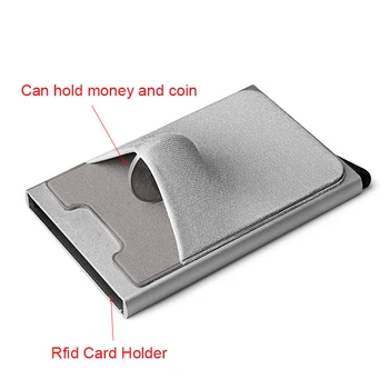 Anti Rfid Titularul Cardului de Credit Aluminiu portofel card de protecție subțire slim barbati titularului cardului de credit acceptate de acreditare titularul noi