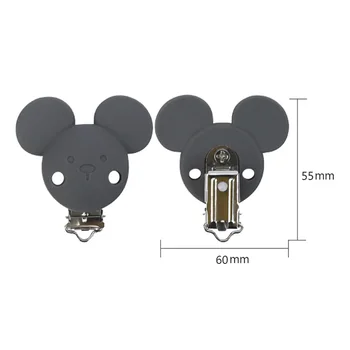 20buc Silicon Mickey Clip Copilul de Suzeta Clipuri BPA Gratuit Silicon Biberon Suport Mouse-ul desen Animat Clip DIY Dentitie Jucarie Clip