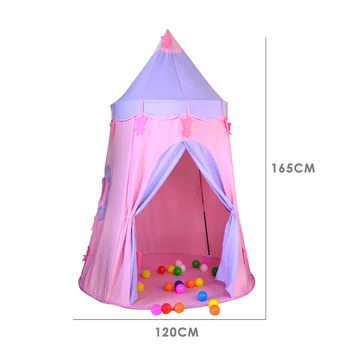 Portabil Cort pentru Copii Casa Roz Princess Castle Pentru a Juca Corturi de Joc Fata de Cort Copii Casa în aer liber, de Interior Jucarii Pentru Baieti