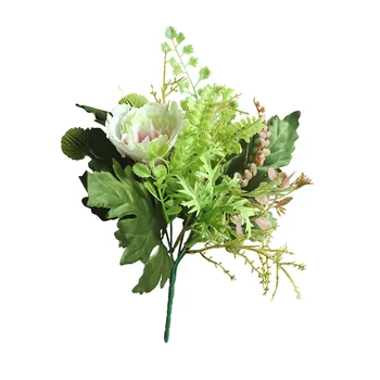 INS bani frunze ramură de flori artificiale din material plastic iarba de acasă decor petrecere de gradina accesorii de Craciun plante verzi buchet de mireasa