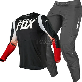 Troy Fox MX Bann Motocross Costum Combo MTB Downhill Motociclete de Munte, Off-road Jersey Pantaloni DH ATV Dirt Bike Seturi