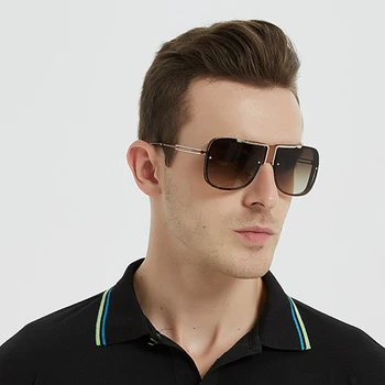 Clasic Vintage Pilot ochelari de Soare pentru Barbati Brand de Moda Designer de Conducere Ochelari de cal Gradient Lens Nit Ochelari de Soare Pentru bărbați UV400