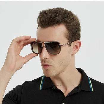 Clasic Vintage Pilot ochelari de Soare pentru Barbati Brand de Moda Designer de Conducere Ochelari de cal Gradient Lens Nit Ochelari de Soare Pentru bărbați UV400