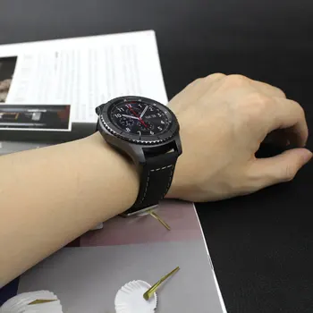 Pentru AMAZFIT GTR 47mm Piele Watchband pentru Xiaomi Huami AMAZFIT Ritmul Stratos 3/2/2S Curea 22mm Înlocui Sport Bratara Correa