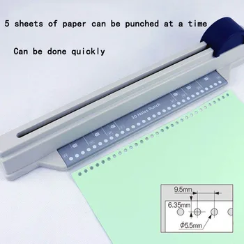 A4(30 de găuri), B5(26 găuri) A5(20 de găuri）DIY Perforator Loose Frunze de perforare Manual foi de Hârtie Perforator pentru Birou