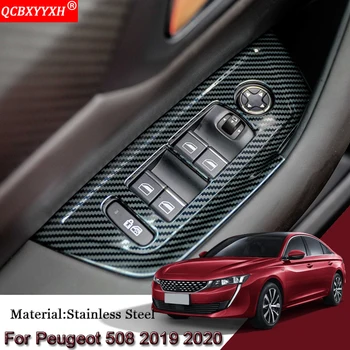 Auto Styling Auto Interior, Ferestre, Uși Lift Comutator Capac Panou Ornamental Paiete Autocolant Auto Accesorii Auto Pentru Peugeot 508 2019 2020